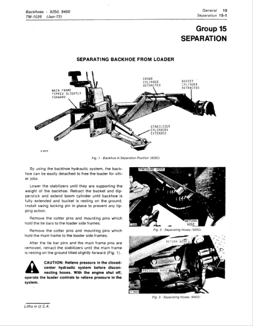 John Deere 9250, 9400 Backhoe Loader Repair Technical Manual - Image 2