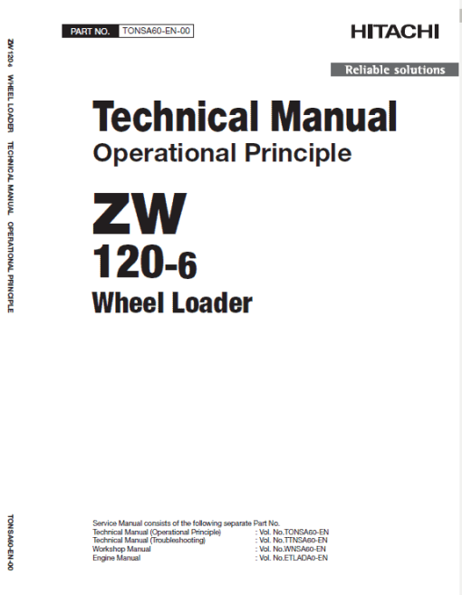 Hitachi ZW120-6 Wheel Loader Service Repair Manual - Image 3