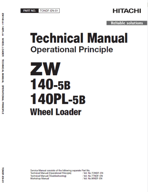 Hitachi ZW140-5B, ZW140PL-5B Wheel Loader Service Repair Manual - Image 3