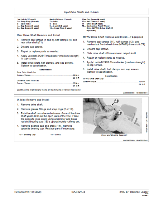 John Deere 310L EP Backhoe Loader Technical Manual (S.N after G273920 - G329327 ) - Image 3