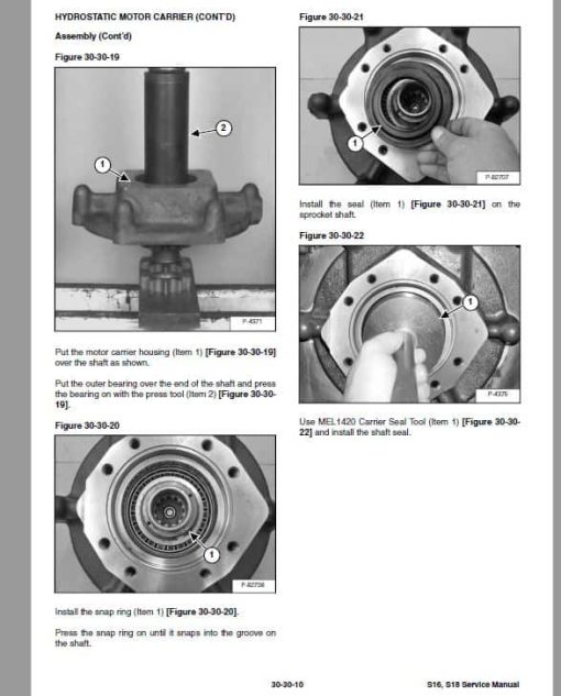 Bobcat Earthforce S16, S18 Skid-Steer Loader Service Repair Manual - Image 4