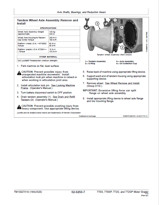 John Deere 770G, 770GP, 772G, 772GP Grader Technical Manual (S.N F656526 -F678817) - Image 3