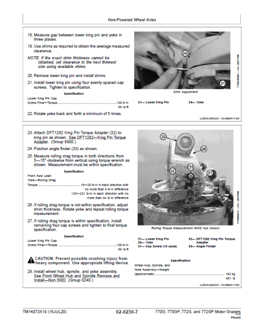 John Deere 770G, 770GP, 772G, 772GP Grader Technical Manual (S.N F680878 - F680877) - Image 3