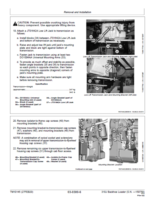 John Deere 310J Backhoe Loader Repair Technical Manual (S.N before - 159759 ) - Image 3