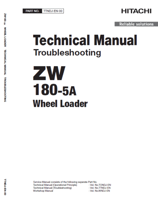 Hitachi ZW180-5A, ZW180-5B Wheel Loader Service Repair Manual - Image 5