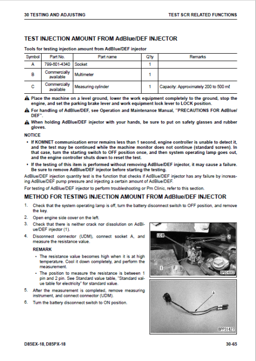 Komatsu D85EX-18, D85PX-18 Dozer Service Manual - Image 3