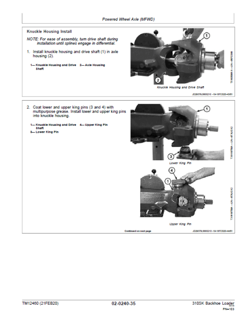 John Deere 310SK Backhoe Loader Repair Technical Manual (S.N after E219607 - ) - Image 3