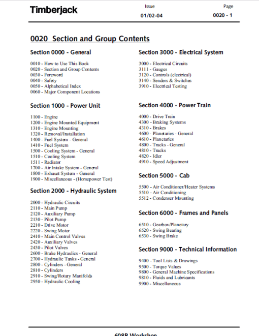 John Deere 608B Tracked Feller Buncher Harvester Repair Manual - Image 3