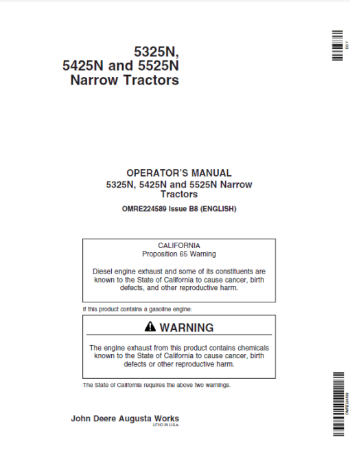 John Deere 5325N, 5425N, 5525N Tractors Repair Technical Manual - Image 3