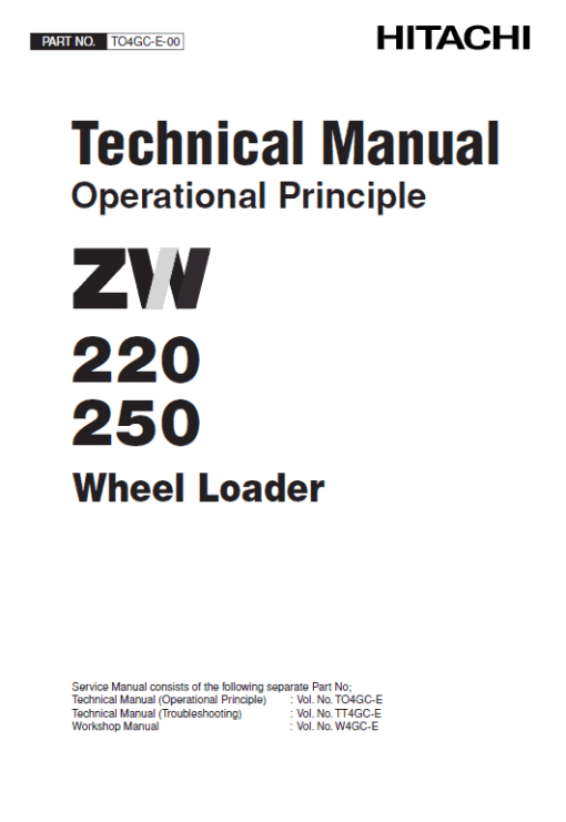 Hitachi ZW220, ZW250 Wheel Loader Service Repair Manual - Image 2