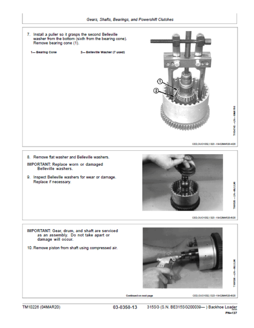 John Deere 315SG Backhoe Loader Repair Technical Manual (S.N after BE315SG200039 - ) - Image 3