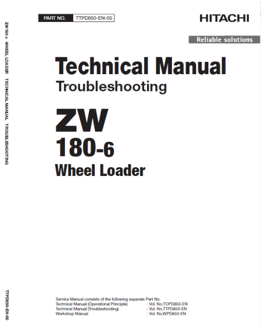 Hitachi ZW180-6 Wheel Loader Service Repair Manual - Image 3