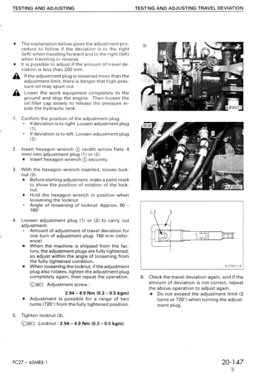 Komatsu PC27MRX-1, PC30MRX-1, PC35MRX-1 Excavator Manual - Image 3