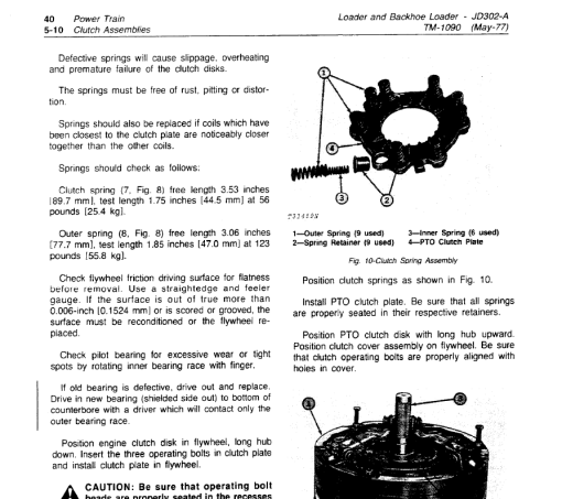 John Deere 302A Backhoe Loader Repair Technical Manual (TM1090) - Image 4