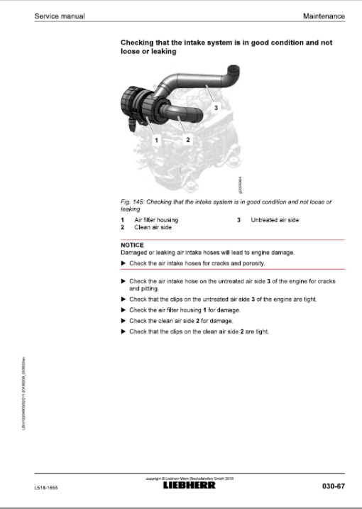 Liebherr L518 Type 1655 Wheel Loader Service Manual - Image 3