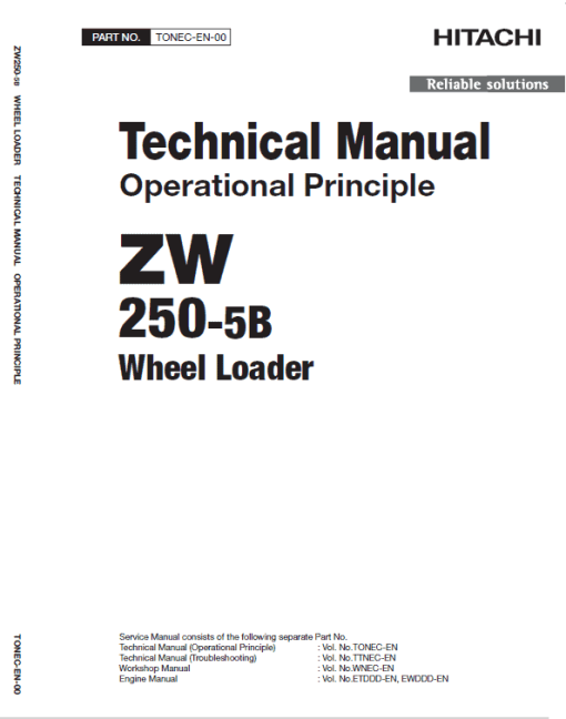 Hitachi ZW250-5B Wheel Loader Service Repair Manual - Image 3