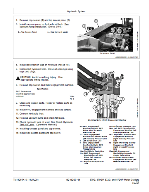 John Deere 870G, 870GP, 872G, 872GP Grader Technical Manual (S.N 680878 & C003007 - ) - Image 3