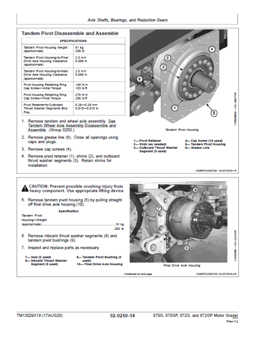 John Deere 870G, 870GP, 872G, 872GP Grader Technical Manual (S.N F656526 -F678817) - Image 3