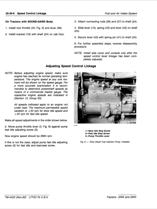 John Deere 2350, 2550 Tractors Repair Technical Manual - Image 3