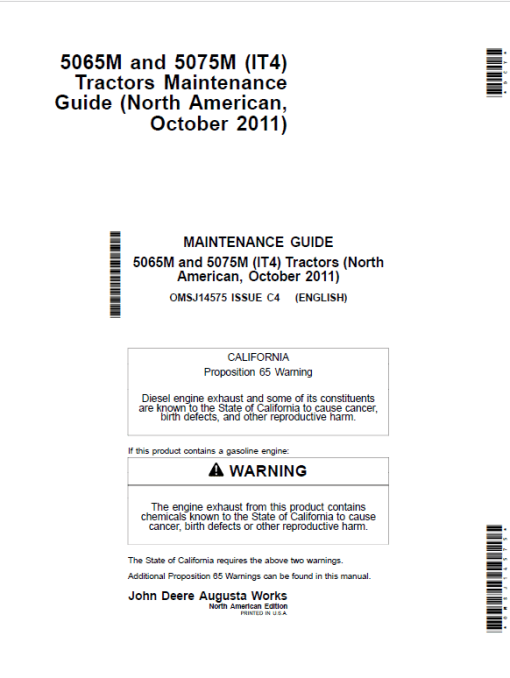 John Deere 5075M (FT4/Stage IIIB), 5085M (IT4/Stage IIIB) Tractors Repair Technical Manual - Image 3