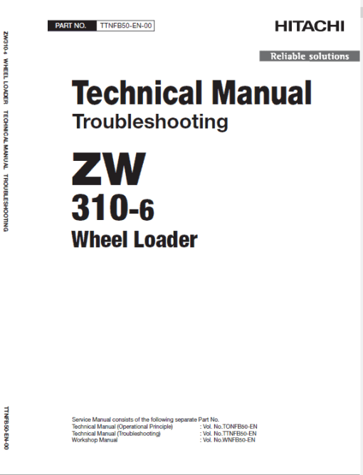 Hitachi ZW310-6 Wheel Loader Service Repair Manual - Image 2