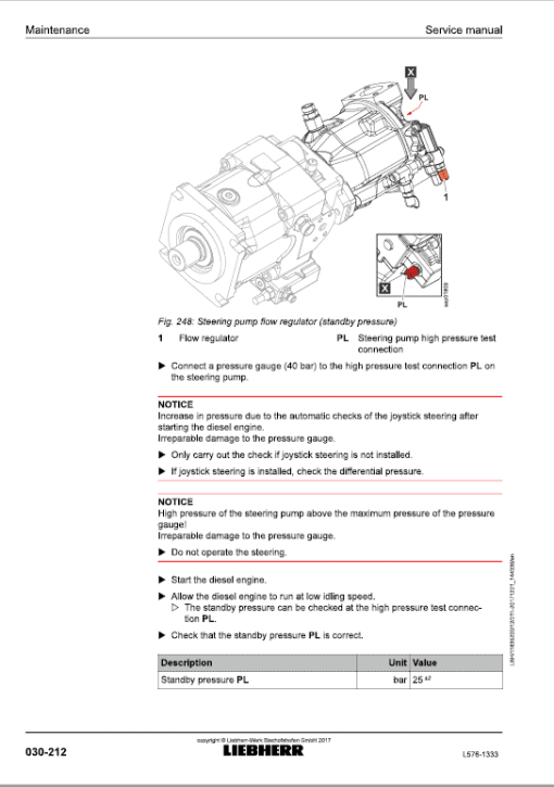 Liebherr L576 Type 1333 Wheel Loader Service Manual - Image 3