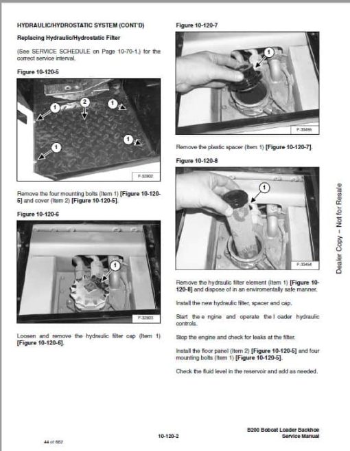 Bobcat B200 Loader Service Repair Manual - Image 3