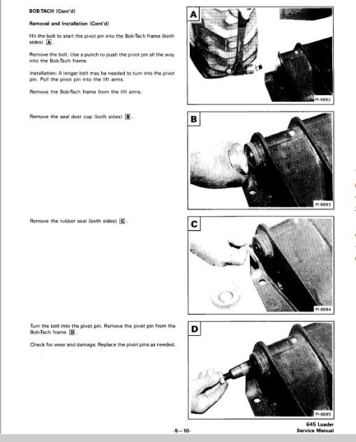 Bobcat 645 Skid-Steer Loader Service Repair Manual - Image 3