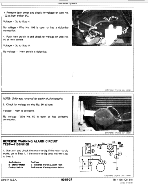 John Deere 410B, 410C, 510B, 510C Backhoe Loader Technical Manual - Image 4