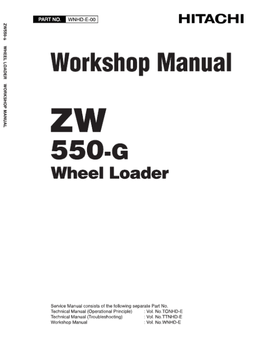 Hitachi ZW550, ZW550-G Wheel Loader Service Repair Manual - Image 2