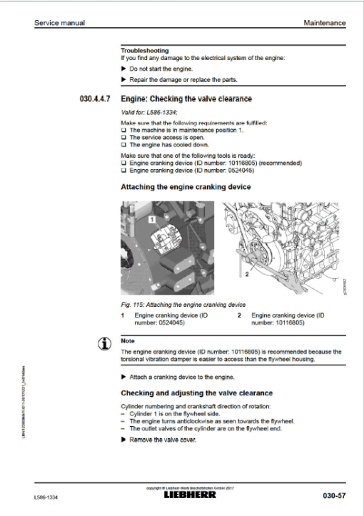 Liebherr L586 Type 1334 Wheel Loader Service Manual - Image 3