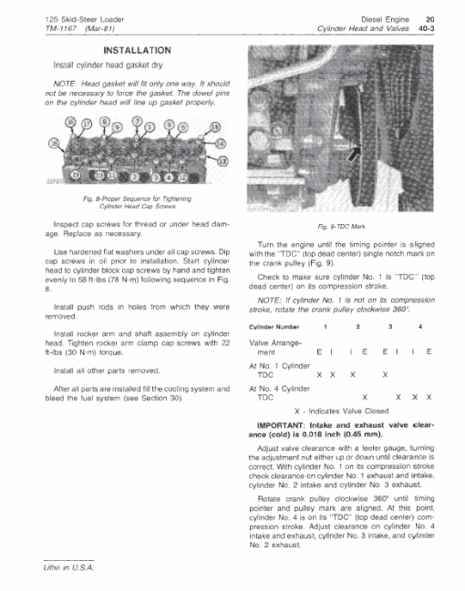 John Deere 125 Skid-Steer Loader Repair Technical Manual - Image 3