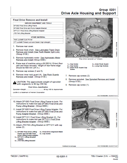 John Deere 700J Crawler Dozer Technical Manual (SN before 139435) - Image 2