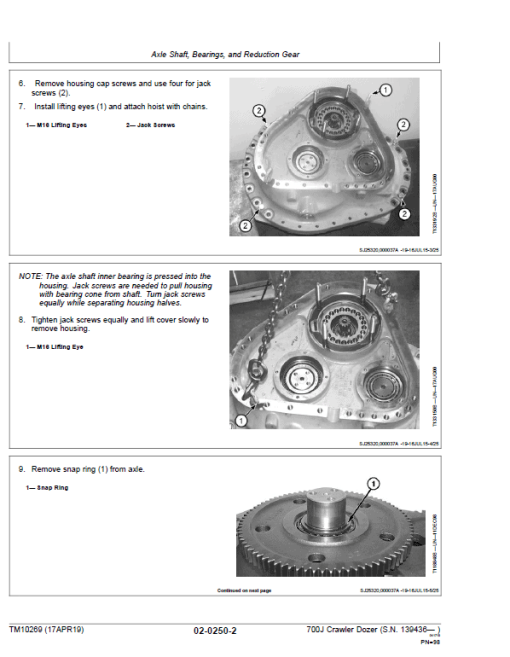 John Deere 700J Crawler Dozer Technical Manual (SN. from 139436) - Image 3