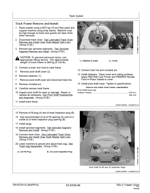 John Deere 700J-II Crawler Dozer Technical Manual (SN. from D000001 - D306725) - Image 3