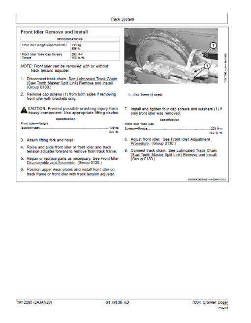 John Deere 700K Crawler Dozer Technical Manual (SN. from E217278-E275435) - Image 5