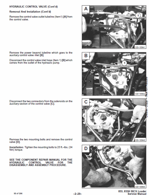 Bobcat 853 and 853H Skid-Steer Loader Service Manual - Image 3