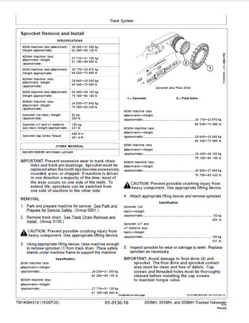 John Deere 803MH, 853MH, 859MH Harvester Closed-Loop Repair Manual (S.N F293917 - & L343913 -) - Image 3