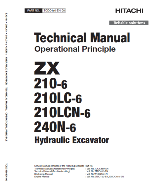 Hitachi ZX210-6, ZX210LC-6, ZX240N-6 Excavator Service Repair Manual - Image 3