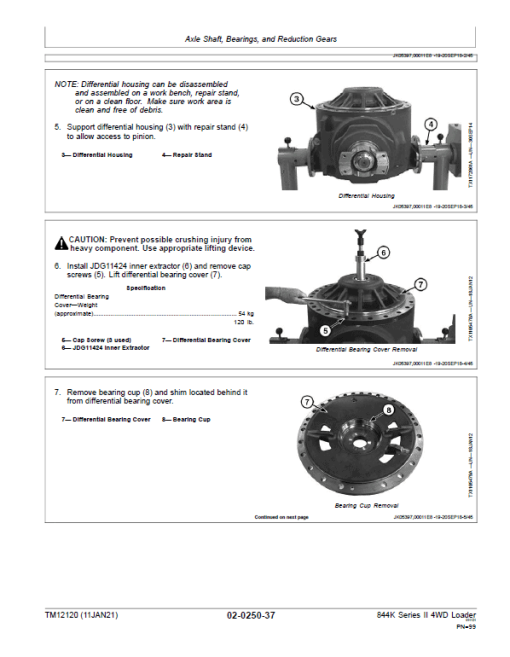 John Deere 844K Series II 4WD Engine T3 & S2 Loader Technical Manual (S.N 642008 - 664095) - Image 3