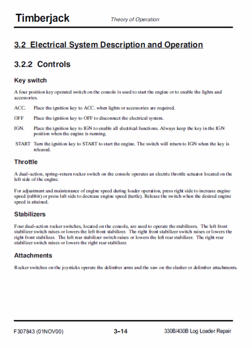 John Deere 330B, 430B Log Loader Repair Technical Manual TMF307843 - Image 4