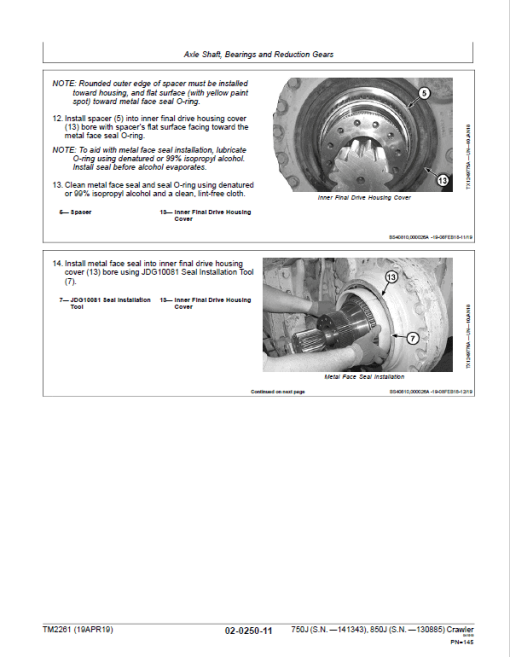 John Deere 750J, 850J Crawler Dozer Technical Manual (S.N. before 130885) - Image 3