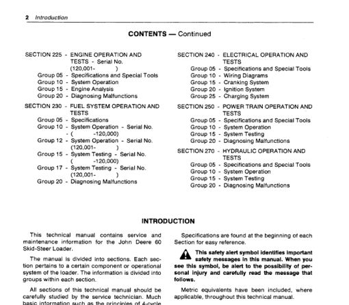 John Deere 60 Skid-Steer Loader Repair Technical Manual (TM1185) - Image 4