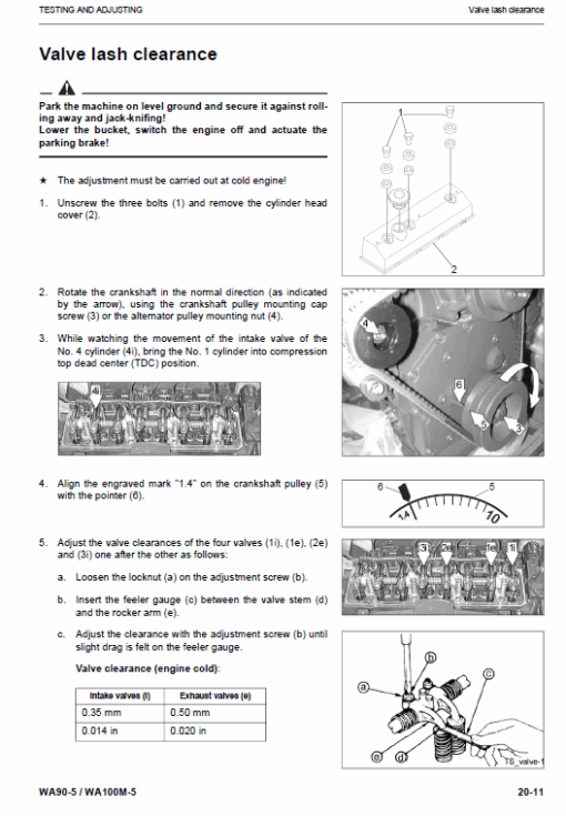 Komatsu WA90-5, WA100M-5 Wheel Loader Service Manual - Image 3