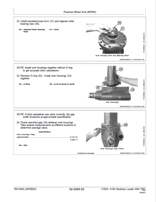 John Deere 310SK, 410K Backhoe Loader (TMC) Repair Technical Manual (S.N after E219607 - ) - Image 3