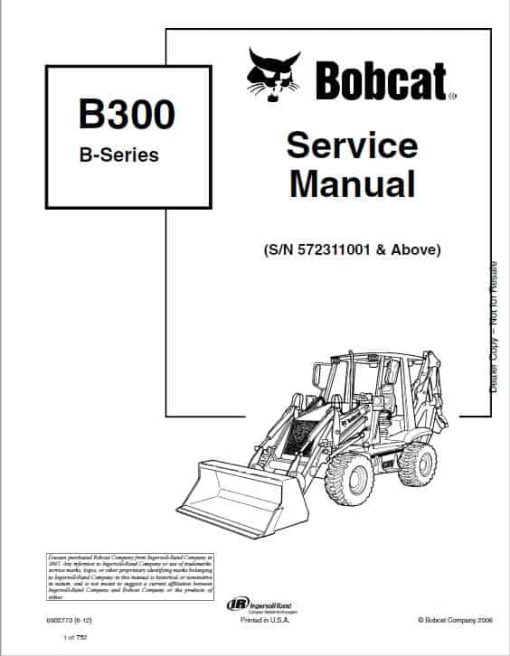 Bobcat B300 Loader Service Repair Manual - Image 3