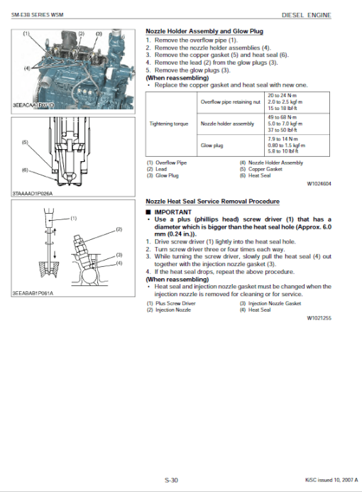 Kubota U17, U17-3 Excavator Workshop Service Manual - Image 3