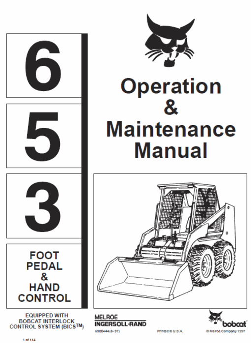 Bobcat 653 Skid-Steer Loader Service Manual - Image 3