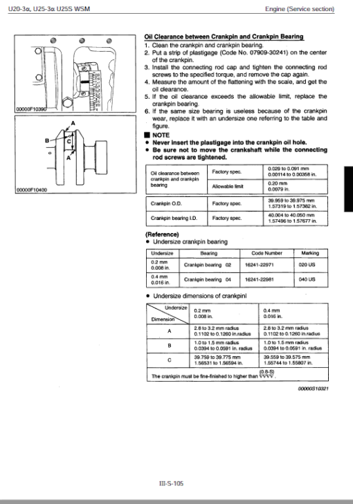 Kubota U25S, U20-3a, U25-3a Workshop Service Manual - Image 3