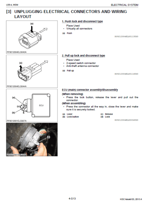 Kubota U35-4 Excavator Workshop Service Manual - Image 3